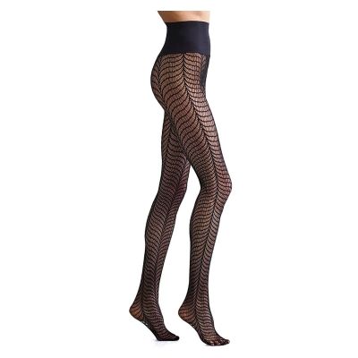 commando 295485 Women Ikat Net Tights Black Size SM